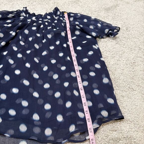 NWT J. Crew Dark Evening Ombre Crinkle Chiffon Smocked Top Size XS - Picture 10 of 12